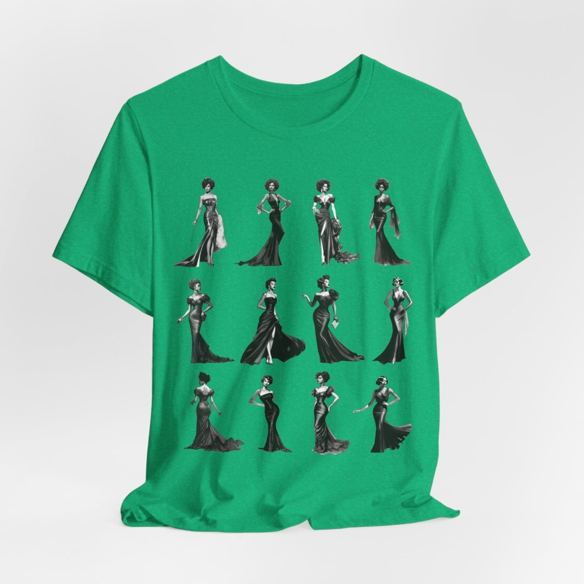 Black Dress Glamour T-shirt - Afrocentric Art by The Trini Gee
