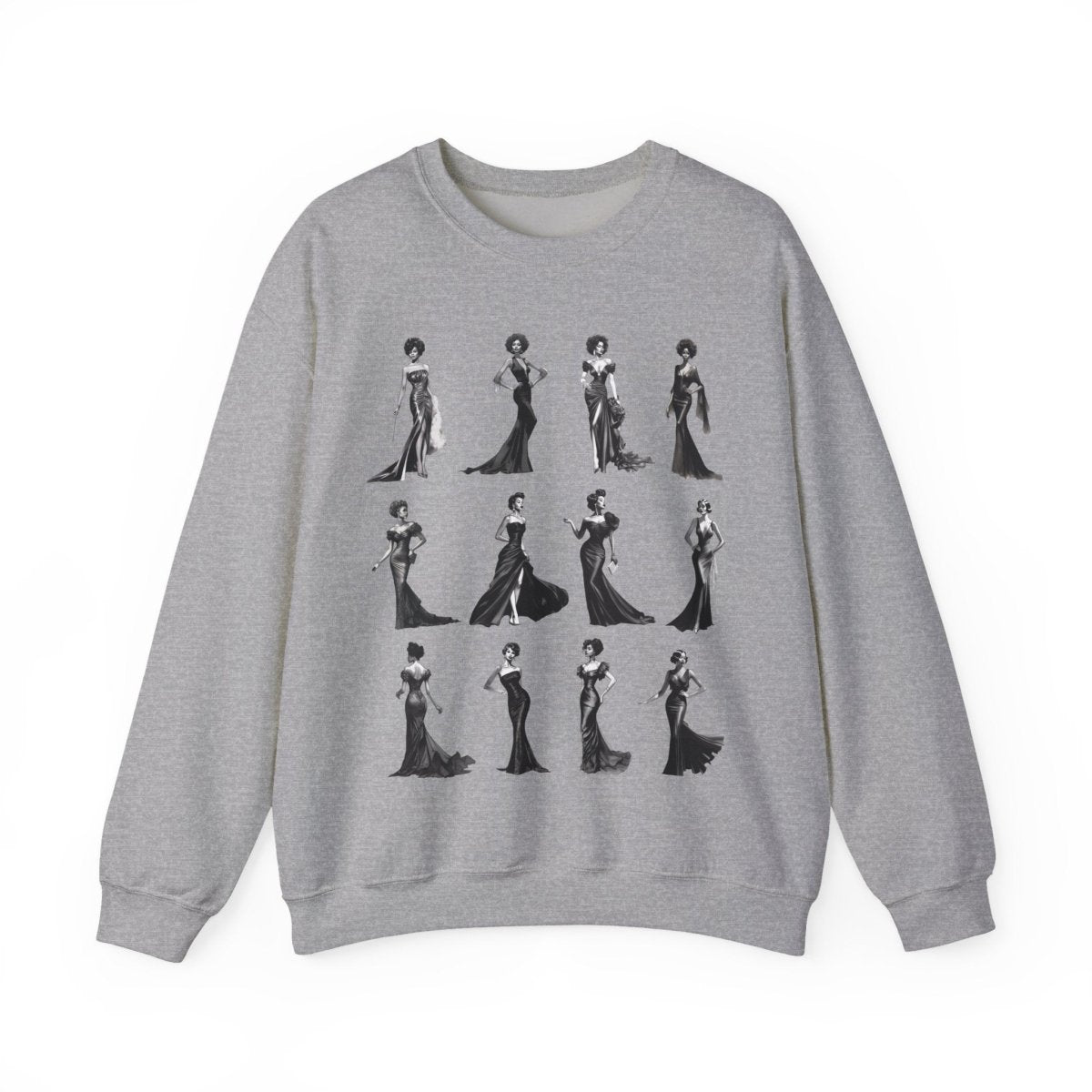 Black Dress Sweatshirt - Afrocentric Art by The Trini Gee