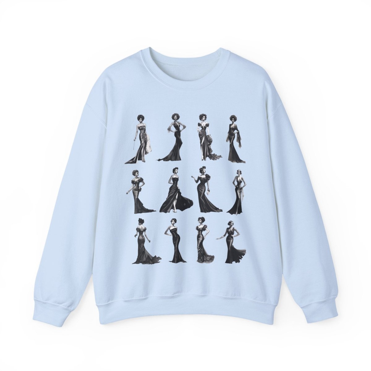 Black Dress Sweatshirt - Afrocentric Art by The Trini Gee