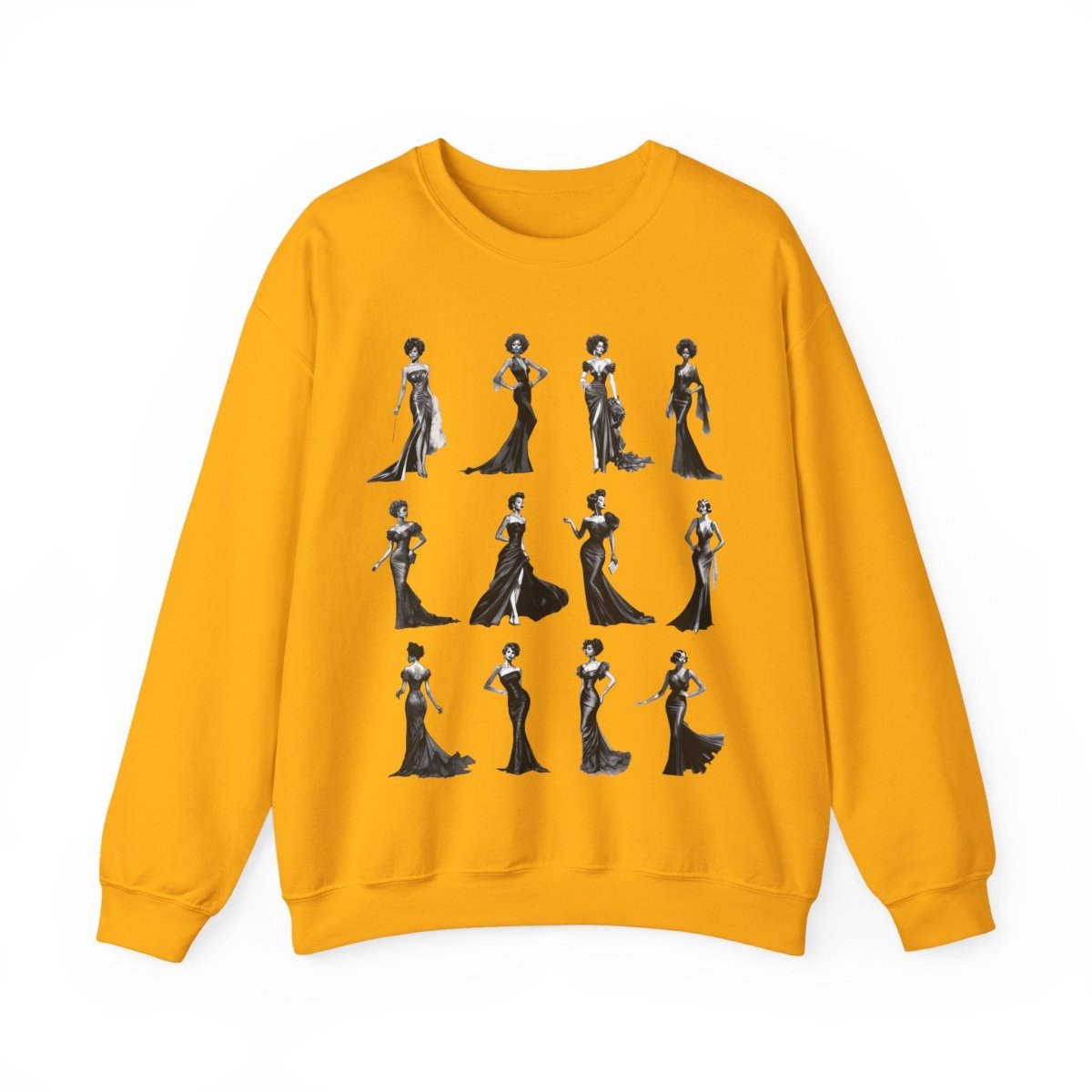 Black Dress Sweatshirt - Afrocentric Art by The Trini Gee