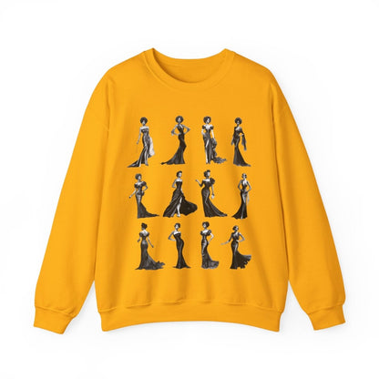 Black Dress Sweatshirt - Afrocentric Art by The Trini Gee