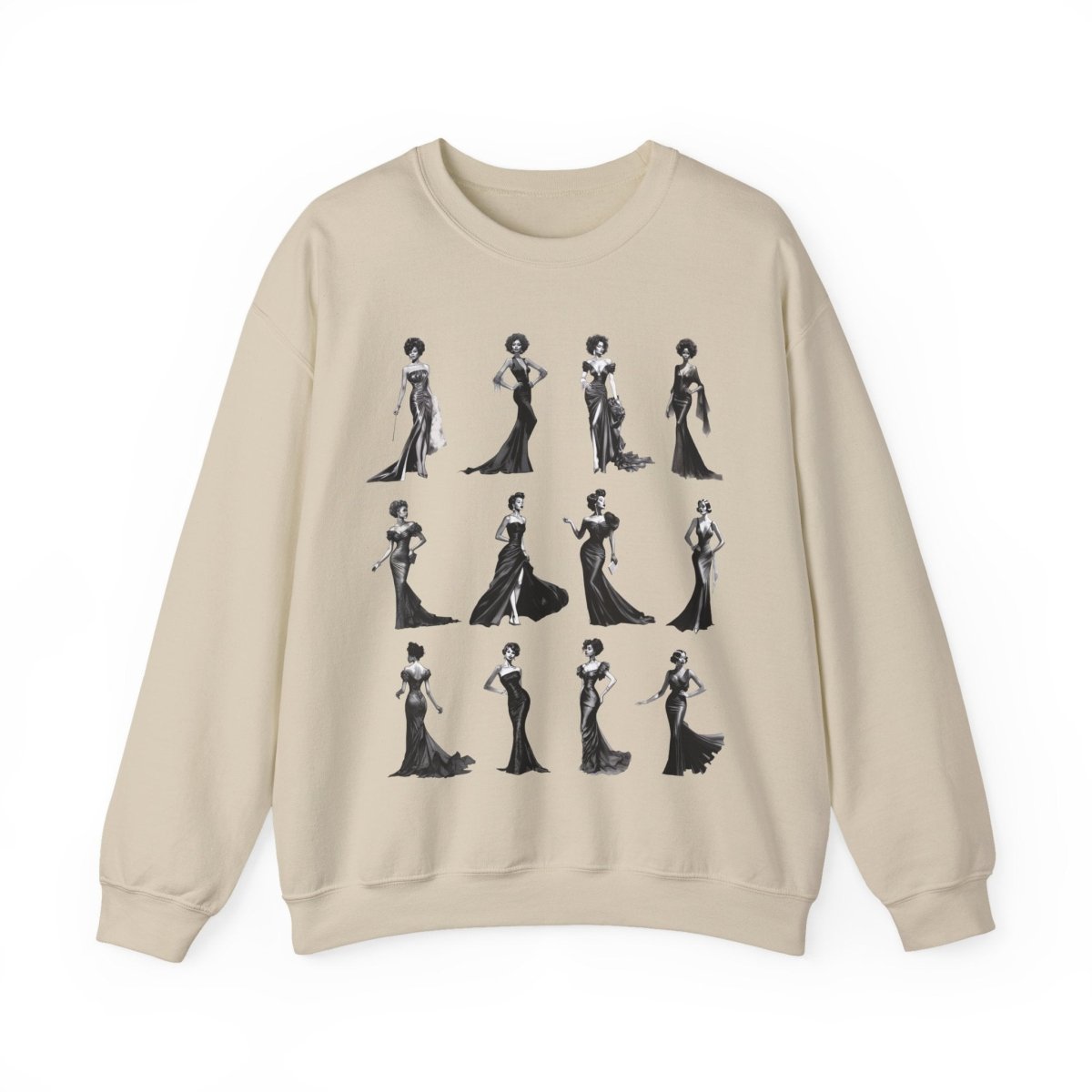 Black Dress Sweatshirt - Afrocentric Art by The Trini Gee