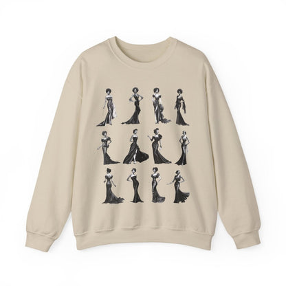 Black Dress Sweatshirt - Afrocentric Art by The Trini Gee