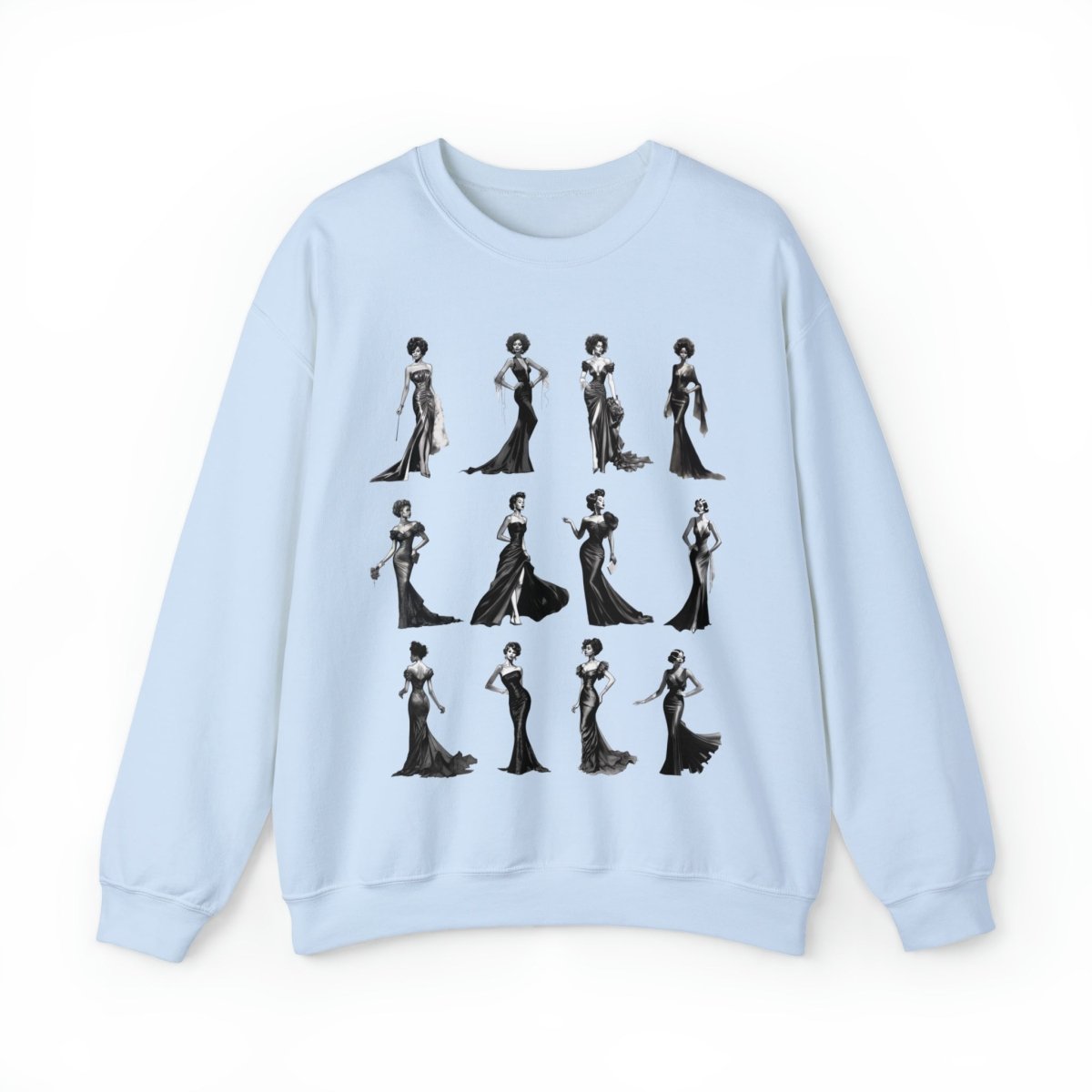 Black Dresses Sweatshirt - Afrocentric Art by The Trini Gee