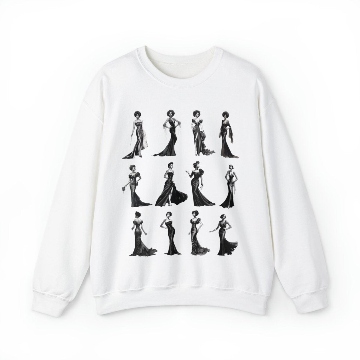 Black Dresses Sweatshirt - Afrocentric Art by The Trini Gee