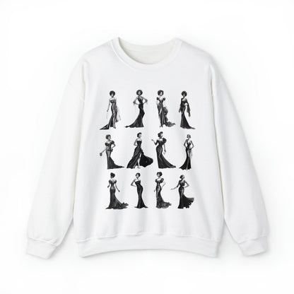 Black Dresses Sweatshirt - Afrocentric Art by The Trini Gee
