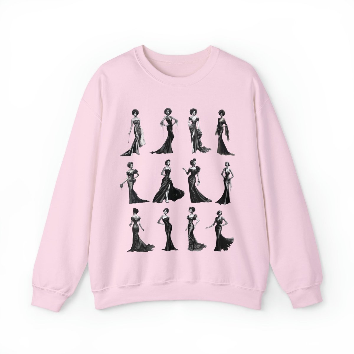 Black Dresses Sweatshirt - Afrocentric Art by The Trini Gee