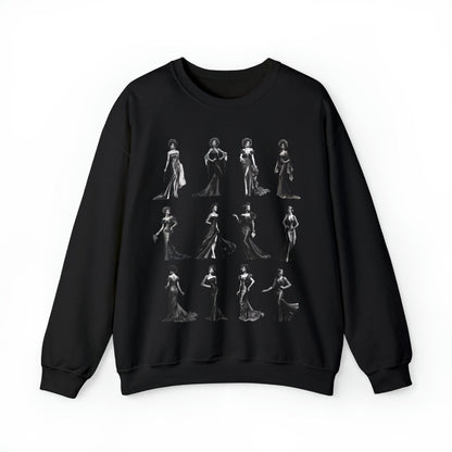 Black Dresses Sweatshirt - Afrocentric Art by The Trini Gee