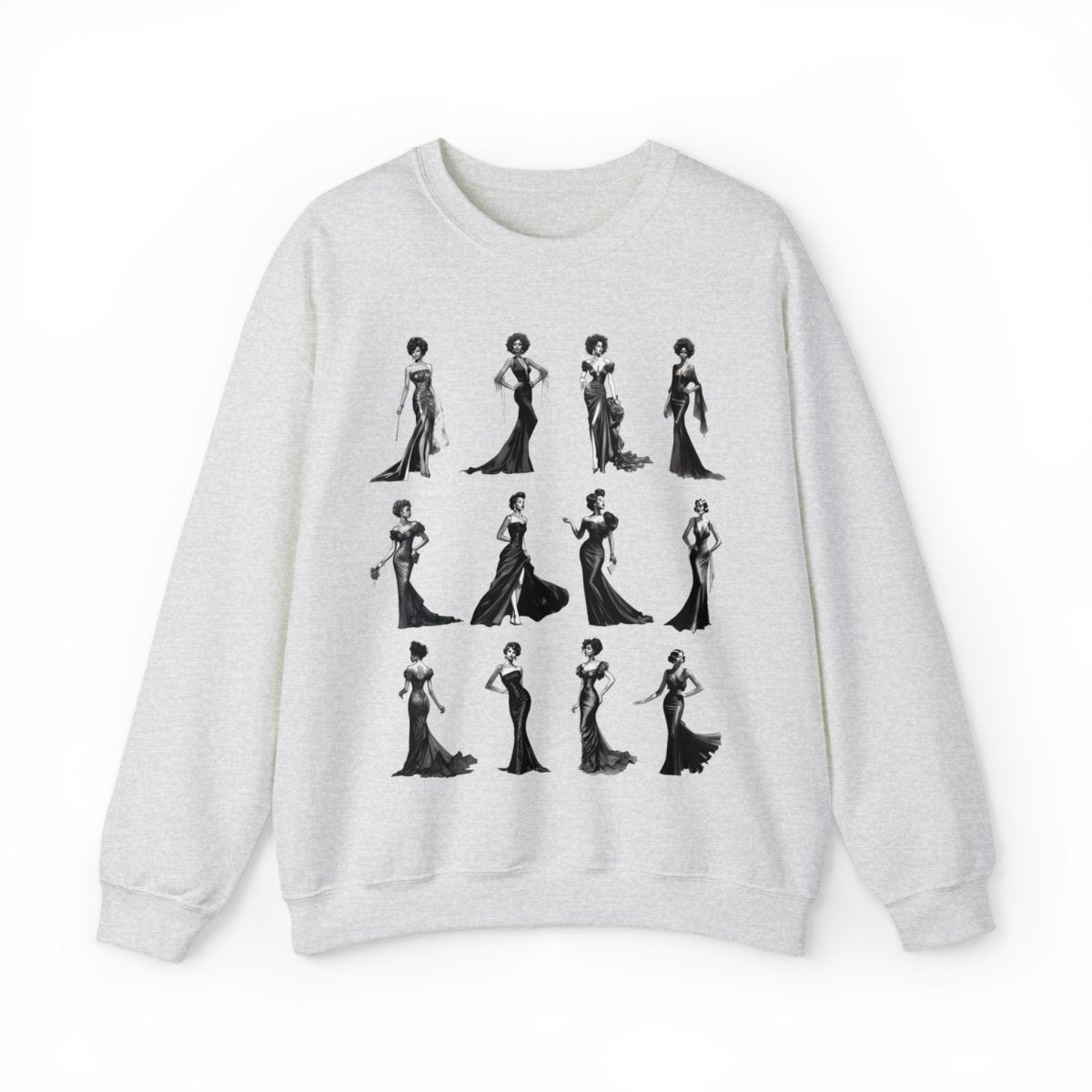 Black Dresses Sweatshirt - Afrocentric Art by The Trini Gee