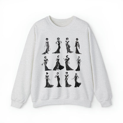 Black Dresses Sweatshirt - Afrocentric Art by The Trini Gee
