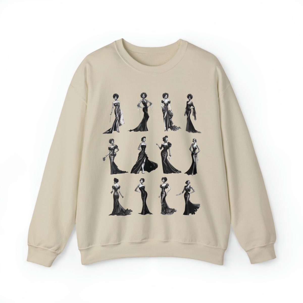 Black Dresses Sweatshirt - Afrocentric Art by The Trini Gee