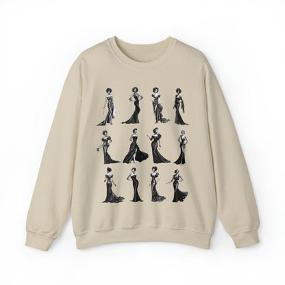 Black Dresses Sweatshirt - Afrocentric Art by The Trini Gee