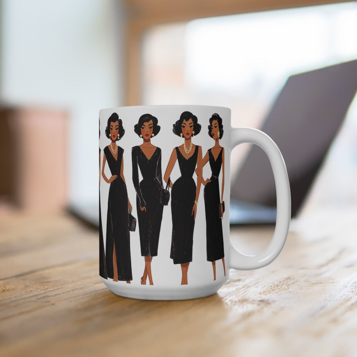Black Elegance Mug - Afrocentric Art by The Trini Gee