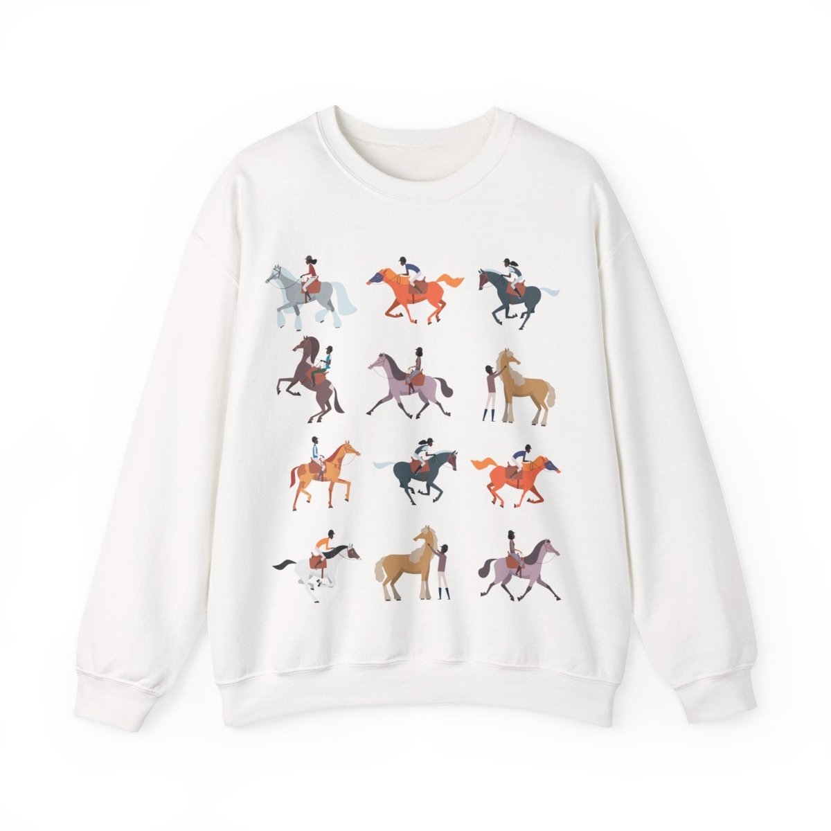 Black Equestrians Sweatshirt - Afrocentric Art by The Trini Gee