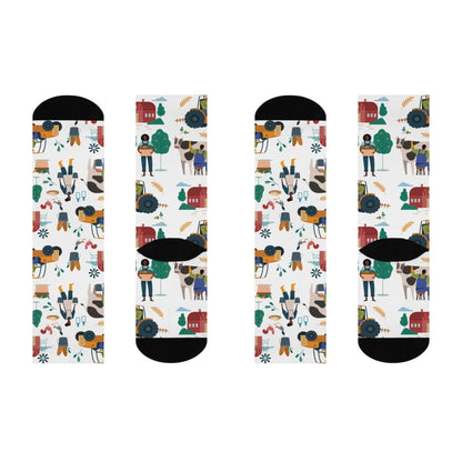 Black Farmer Socks - Afrocentric Art by The Trini Gee