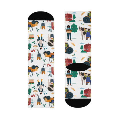 Black Farmer Socks - Afrocentric Art by The Trini Gee