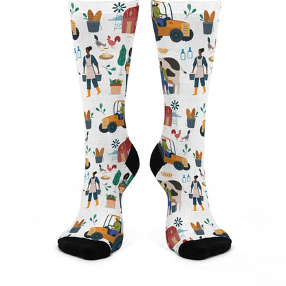 Black Farmer Socks - Afrocentric Art by The Trini Gee