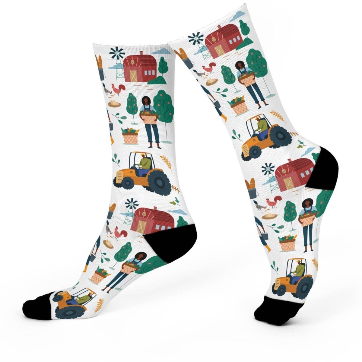 Black Farmer Socks - Afrocentric Art by The Trini Gee