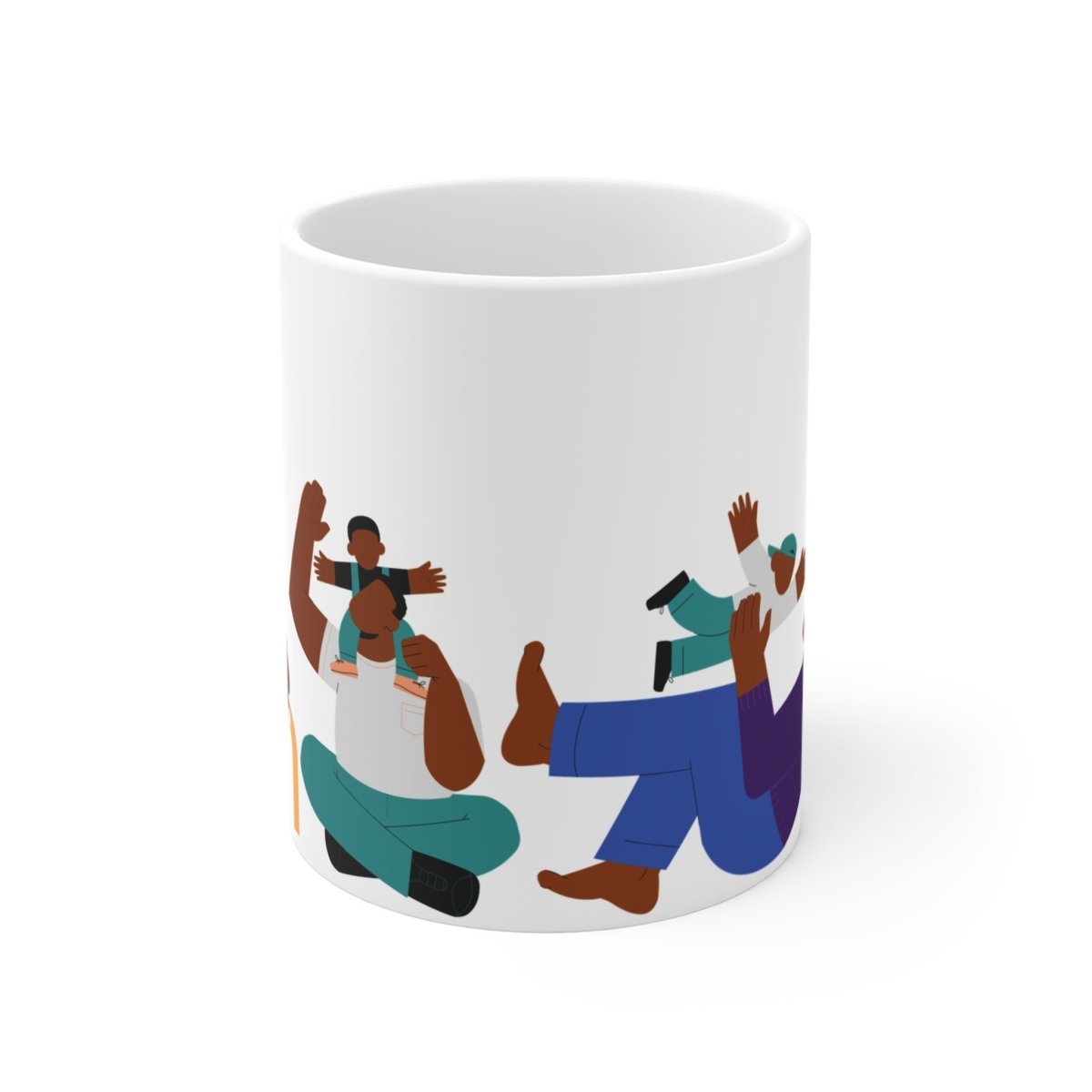 Black Fatherhood Mug - Afrocentric Art by The Trini Gee