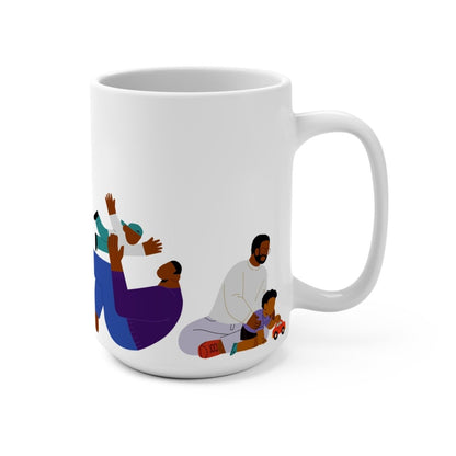 Black Fatherhood Mug - Afrocentric Art by The Trini Gee