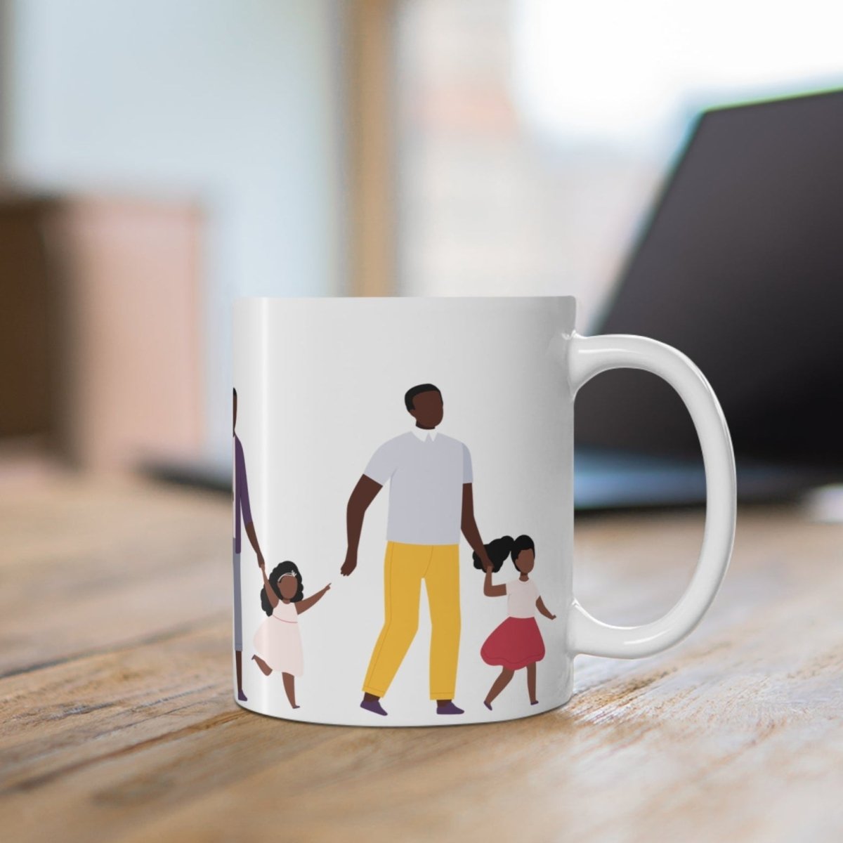 Black Fatherhood Mug - Afrocentric Art by The Trini Gee