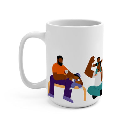 Black Fatherhood Mug - Afrocentric Art by The Trini Gee