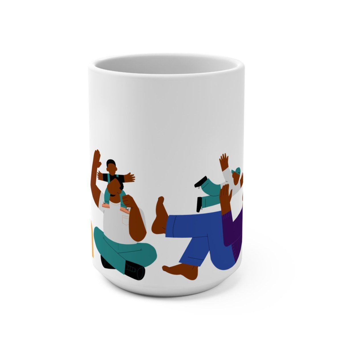 Black Fatherhood Mug - Afrocentric Art by The Trini Gee