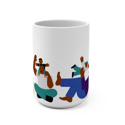 Black Fatherhood Mug - Afrocentric Art by The Trini Gee