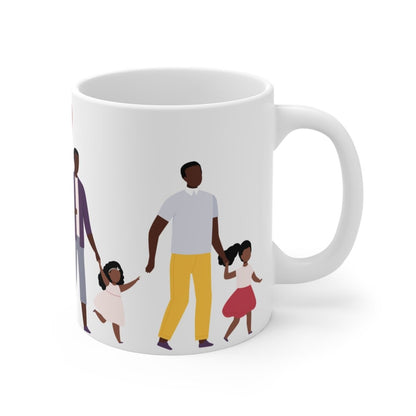 Black Fatherhood Mug - Afrocentric Art by The Trini Gee
