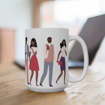 Black Fatherhood Mug - Afrocentric Art by The Trini Gee