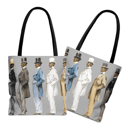 Black Gentlemen Tote Bag - Afrocentric Art by The Trini Gee