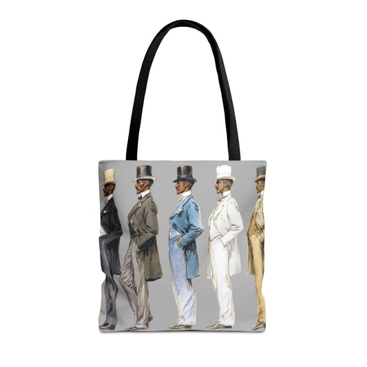 Black Gentlemen Tote Bag - Afrocentric Art by The Trini Gee
