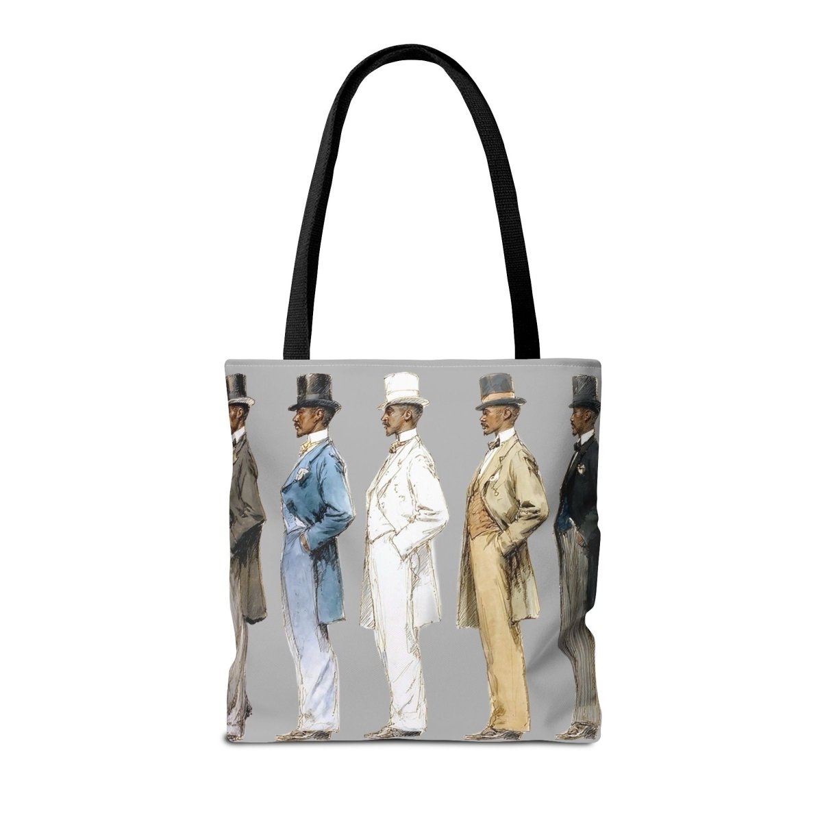 Black Gentlemen Tote Bag - Afrocentric Art by The Trini Gee