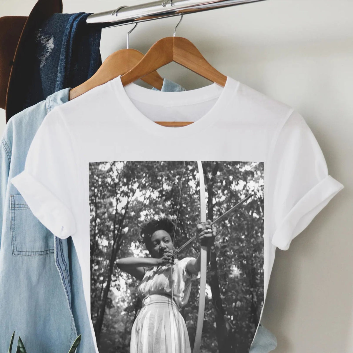 Black Girl Archery Shirt - Afrocentric Art by The Trini Gee