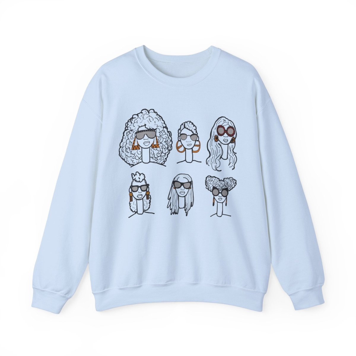 Black Girl Cool Sweatshirt - Afrocentric Art by The Trini Gee
