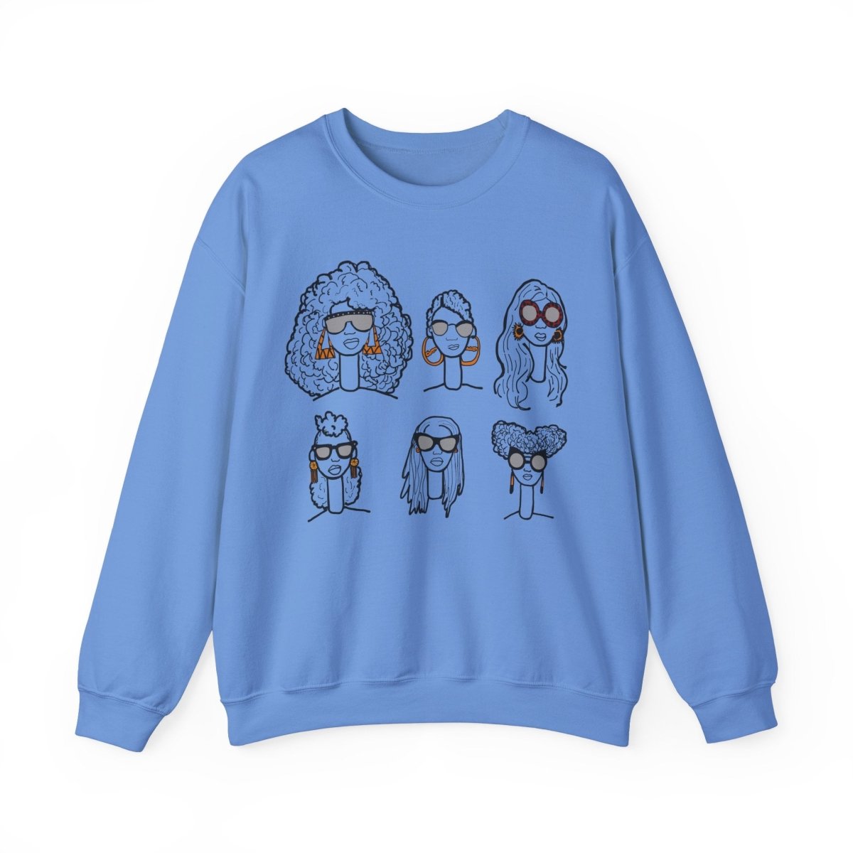 Black Girl Cool Sweatshirt - Afrocentric Art by The Trini Gee