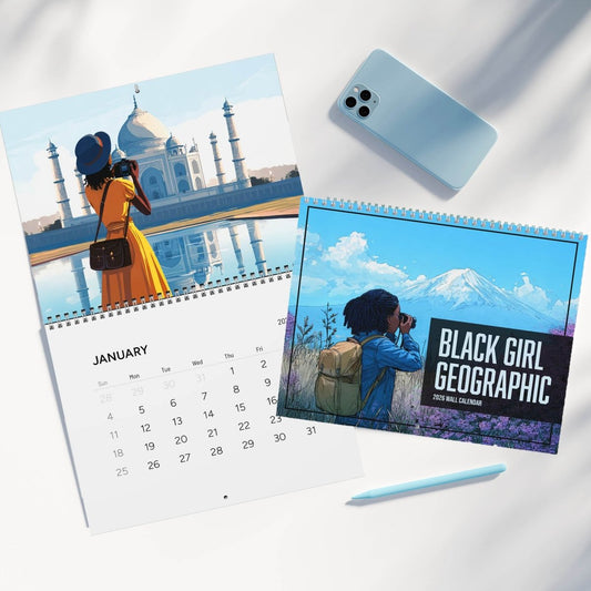 Black Girl Geographic 2026 Calendar - Afrocentric Art by The Trini Gee