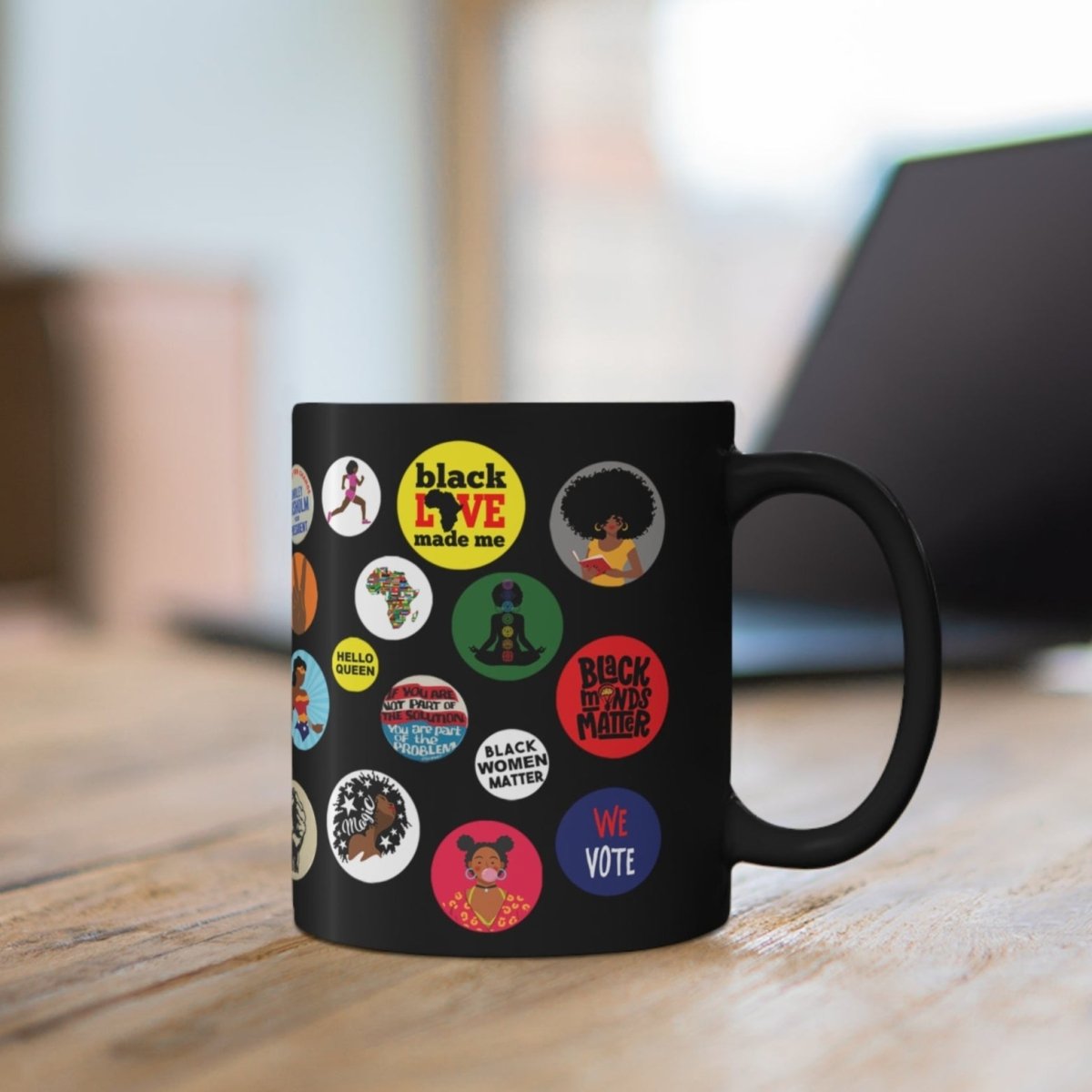 Black Girl Magic Mug - Afrocentric Art by The Trini Gee