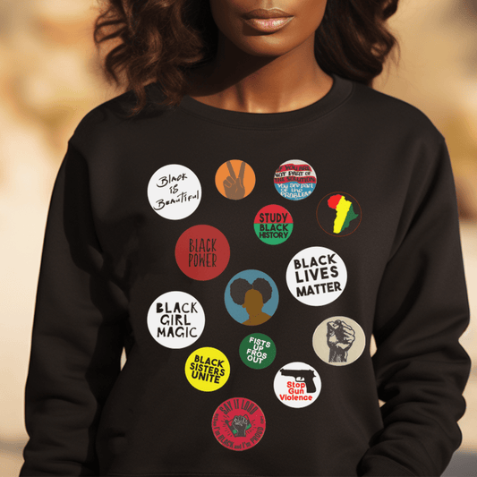 Black Girl Magic Sweatshirt - Afrocentric Art by The Trini Gee