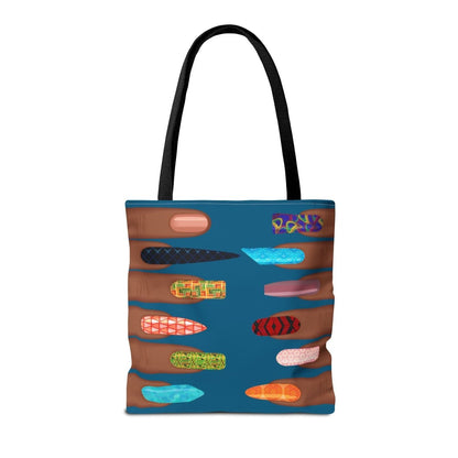 Black Girl Nails Tote Bag - Afrocentric Art by The Trini Gee