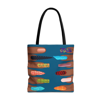 Black Girl Nails Tote Bag - Afrocentric Art by The Trini Gee