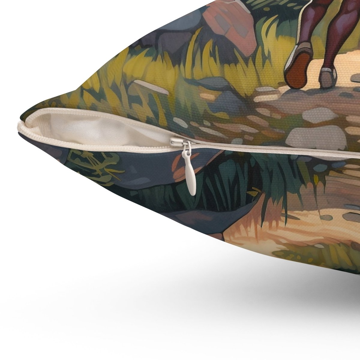 Black Girls Hike Pillow - Afrocentric Art by The Trini Gee