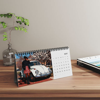 Black Girls with Cars 2026 Desktop Calendar - Afrocentric Art by The Trini Gee