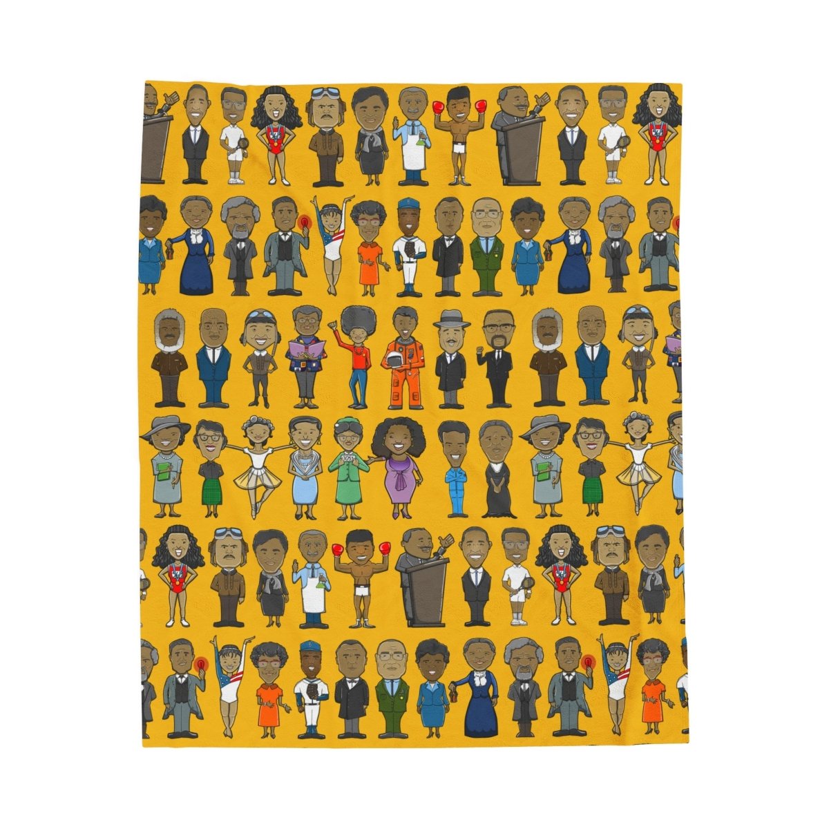 Black History Icons Blanket - Afrocentric Art by The Trini Gee