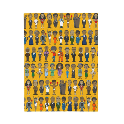 Black History Icons Blanket - Afrocentric Art by The Trini Gee