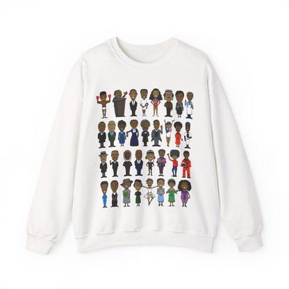 Black History Icons Sweatshirt - Afrocentric Art by The Trini Gee