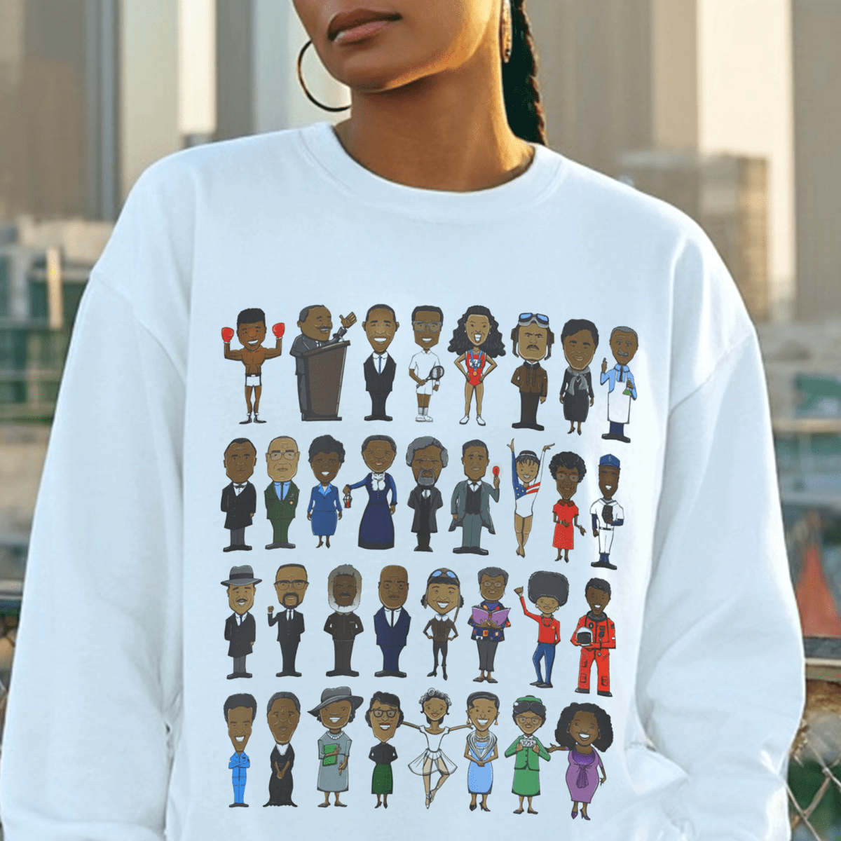 Black History Icons Sweatshirt - Afrocentric Art by The Trini Gee