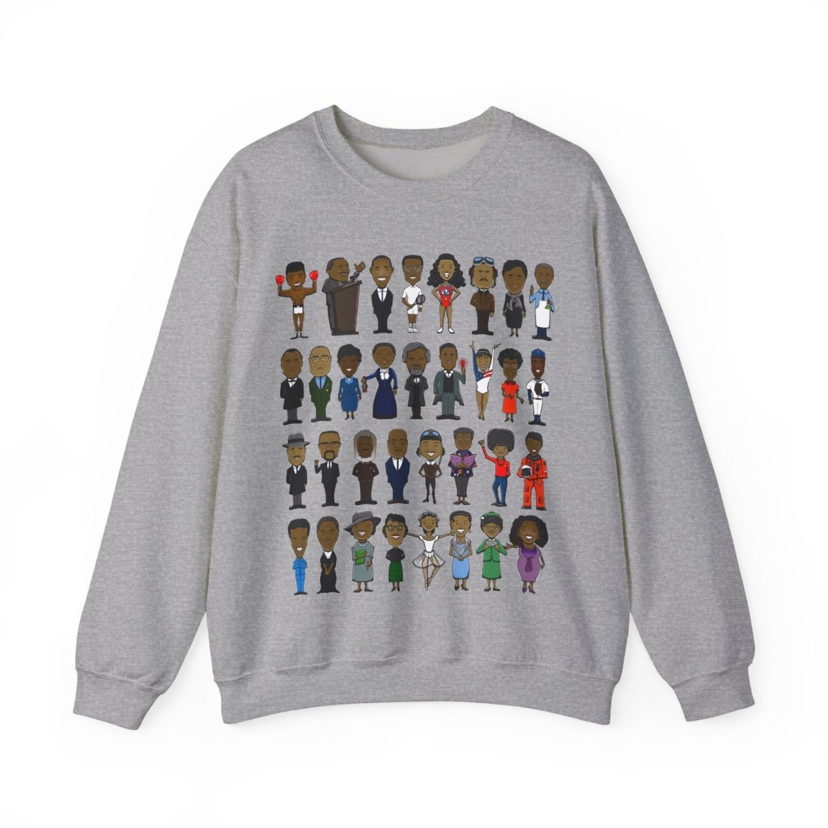 Black History Icons Sweatshirt - Afrocentric Art by The Trini Gee