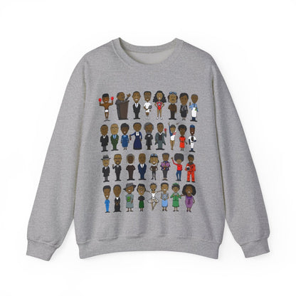 Black History Icons Sweatshirt - Afrocentric Art by The Trini Gee