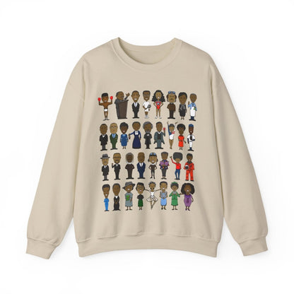 Black History Icons Sweatshirt - Afrocentric Art by The Trini Gee